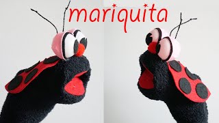 Títere de Mariquita con calcetín  Vaquita San Antonio [upl. by Onahpets]