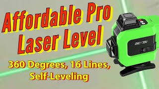 Affordable Self Leveling Laser Level 360 Degrees 16 Lines Laser Level Review Setup and Demonstration [upl. by Arodnap]