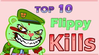 Top 10 FLIPPY KILLS From Happy Tree Friends [upl. by Suilenrac592]