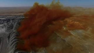 Blasting Emissions and Orange Cloud at Powder River Basin Coal Mine [upl. by Gnilrad478]