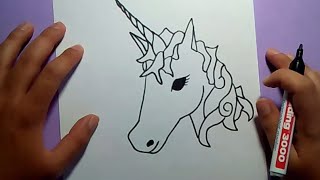 Como dibujar un unicornio paso a paso  How to draw a unicorn [upl. by Chariot969]