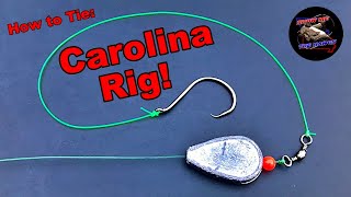 How to Tie a CAROLINA RIG for Catfish  Fishing Rigs for Beginners [upl. by Fotinas81]