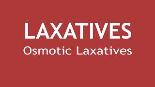 Laxatives Part 3 Pharmacology Of Osmotic Laxatives  Dr Shikha Pamar [upl. by Tatiana]