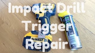 Impact Drill Trigger Fix Dewalt DCF886 [upl. by Tildi95]