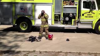 Basic Firefighter Training  Don Turnout Gear and SCBA [upl. by Alekehs]