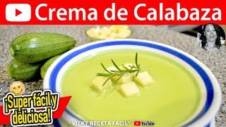 Cómo hacer CREMA DE CALABAZA  VickyRecetaFacil [upl. by Kralc590]