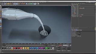 Real Flow  Liquid Falling in Cinema 4D Tutorial [upl. by Ambros]