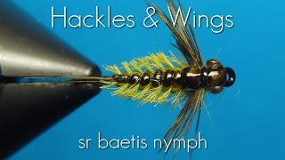 Fly Tying Baetis Nymph SR  Hackles amp Wings [upl. by Lelith]