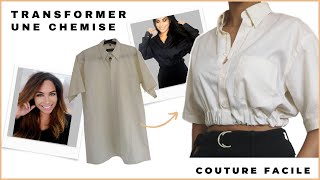 COUTURE FACILE  transformer une CHEMISE  UPCYCLING [upl. by Hesoj]