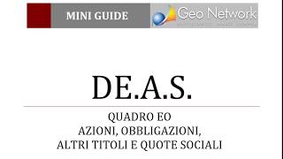 DEAS  Compilazione del quadro EO modello telematico [upl. by Grail]