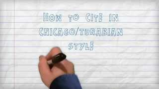 Citing  How to Cite in ChicagoTurabian Style A Three Minute Tutorial [upl. by Boigie]