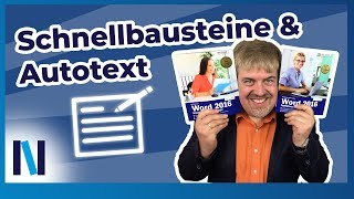 Word Schnellbausteine und Autotext So spart Ihr viel Zeit [upl. by Arriec]