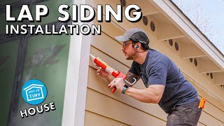 LAP SIDING INSTALLATION 101 Tools Gauge Jig  Not So Tiny House Build 12 [upl. by Tania]