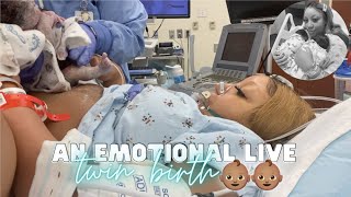 THE LIVE BIRTH OF OUR SECOND SET OF TWINS  Real Raw amp Emotional Doctor Turns Breech Baby in Womb [upl. by Broome940]