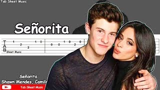 Shawn Mendes Camila Cabello  Señorita Guitar Tutorial [upl. by Lamaaj717]