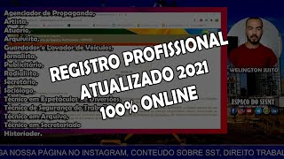 REGISTRO PROFISSIONAL 100 ONLINE  ATUALIZADO 2024  Segurança do trabalho [upl. by Schaffel12]