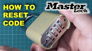 HOW TO CHANGE MASTER LOCK COMBINATION CODE [upl. by Orsino]