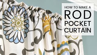 Easy DIY Curtains  How to Make a Rod Pocket Curtain [upl. by Akirdnahs]