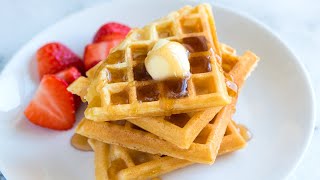 Easy Crispy Waffles Recipe [upl. by Milstone]