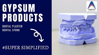 Gypsum Products  Dental Plaster Dental Stone  Dental Materials [upl. by Aitrop]