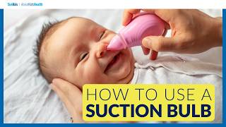 How to use a nasal aspirator or suction bulbPoire aspirante ou mouchebébé mode demploi [upl. by Netsreik]