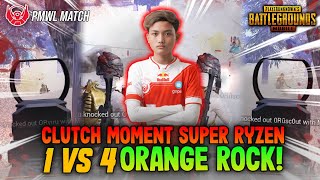 SUPER MATCH PMWL SUPER RYZEN CLUTCH ORANGE ROCK 1 VS 4 INSANE FIGHT [upl. by Kalmick]