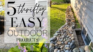 5 EASY Thrifty Outdoor DIY Projects [upl. by Aleahpar766]