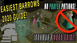 OSRS BARROWS Tutorial 2020  THE EASIEST WAY  No prayer For Ironman [upl. by Noella204]