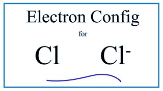 Cl Electron Configuration Chloride Ion [upl. by Wendelina]