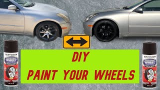 quotHow to Paint rims with Rustoleumquot wheel paint part 1 [upl. by Asilana]