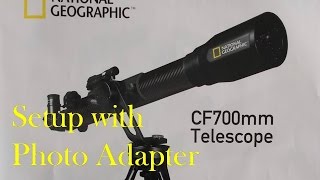 National Geographic CF700sm Telescope Setup with Photo Adapter [upl. by Earvin]