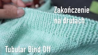 Zakończenie na drutach igłą do wyszywania Tubular Bind Off [upl. by Hermine]