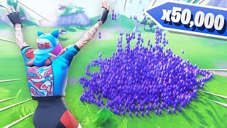 I Spawned 50000 LLAMAS in Fortnite Creative Mode [upl. by Annoda404]