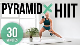 PYRAMID HIIT WORKOUT  Full Body with Dumbbells [upl. by Licko]