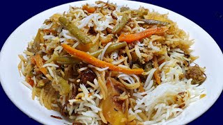 Mauritian Cuisine Easy Vegetable Biryani Recipe  Briani Légumes Mauricien [upl. by Aynnek]