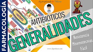 ANTIBIÓTICOS GENERALIDADES CLASIFICACIÓN  MNEMOTECNIAS  FARMACOLOGÍA  P1 [upl. by Elynad]