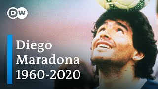 Football legend Diego Maradona dies at 60  DW News [upl. by Attenehs]