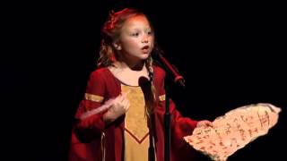 Shakespeare Sonnet 18 performed by 8 year old child actress Alexis Rosinsky [upl. by Malcom]