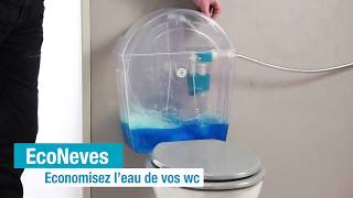 Installer un réservoir WC en 5 minutes avec WaterFlush par EcoNeves [upl. by Atteuqal]