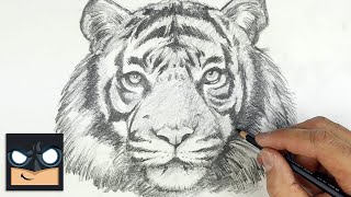 How To Draw Tiger  YouTube Studio Sketch Tutorial [upl. by Montanez664]