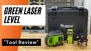 Huepar DT03CG laser level kit  Overview and Use on a few projects [upl. by Acinat]