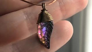 Wire Wrapping Side Drilled Briolette Bead Tutorial [upl. by Terpstra]