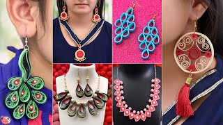 13 Beautiful Waste Paper Jewelry Making at Home  Handmade [upl. by Derek]