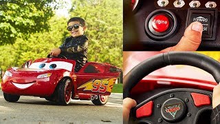 Lightning McQueen Electric Power RideOn Toy Car by Huffy [upl. by Radborne]