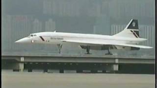 BRITISH AIRWAYS Concorde at Kai Tak 1996 [upl. by Streetman]