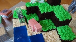 How to make a Minecraft cake  with yoyomax12 [upl. by Eihtur]