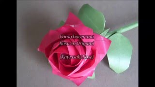 Origami Rosa Kawasaki Bien Explicado [upl. by Queri]