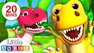 We are the Dinosaurs Dinosaur Dance amp more Fun Kid Songs and Nursery Rhymes by Little Angel [upl. by Agbogla]