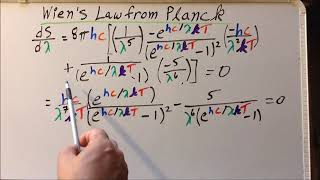 Wiens displacement law from the Planck distribution a colorcoded stepbystep derivation [upl. by Rochella]