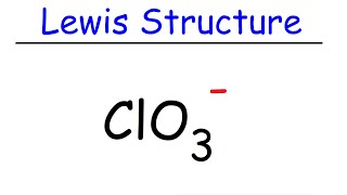 ClO3 Lewis Structure  Chlorate Ion [upl. by Fishback]